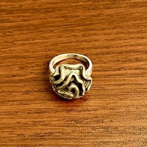 Sterling silver 925 flower ring - vintage, retro style